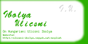 ibolya ulicsni business card